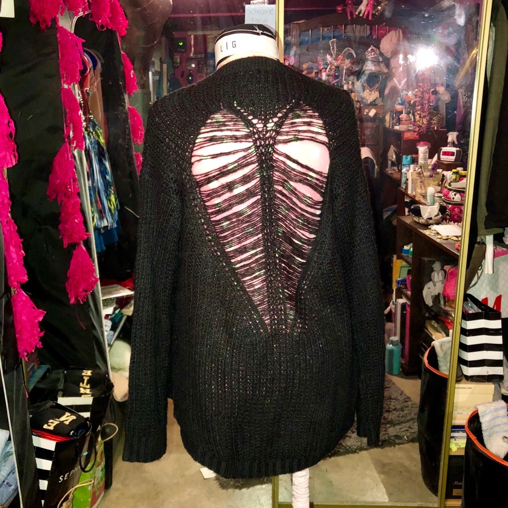 Cut out back cardigan